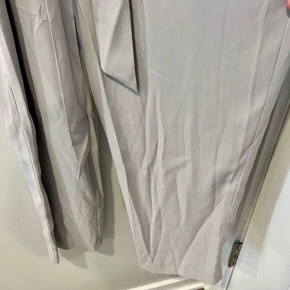 ELOQUII Gray Long Sleeve Belted Zipper-Front Jumpsuit size 16 Plus - Picture 6 of 6